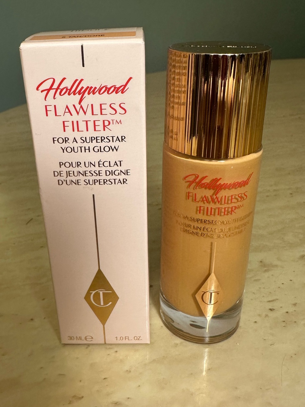 Charlotte Tilbury Hollywood Flawless Filter Youth Glow #5 Tan, 1 Oz Full Size